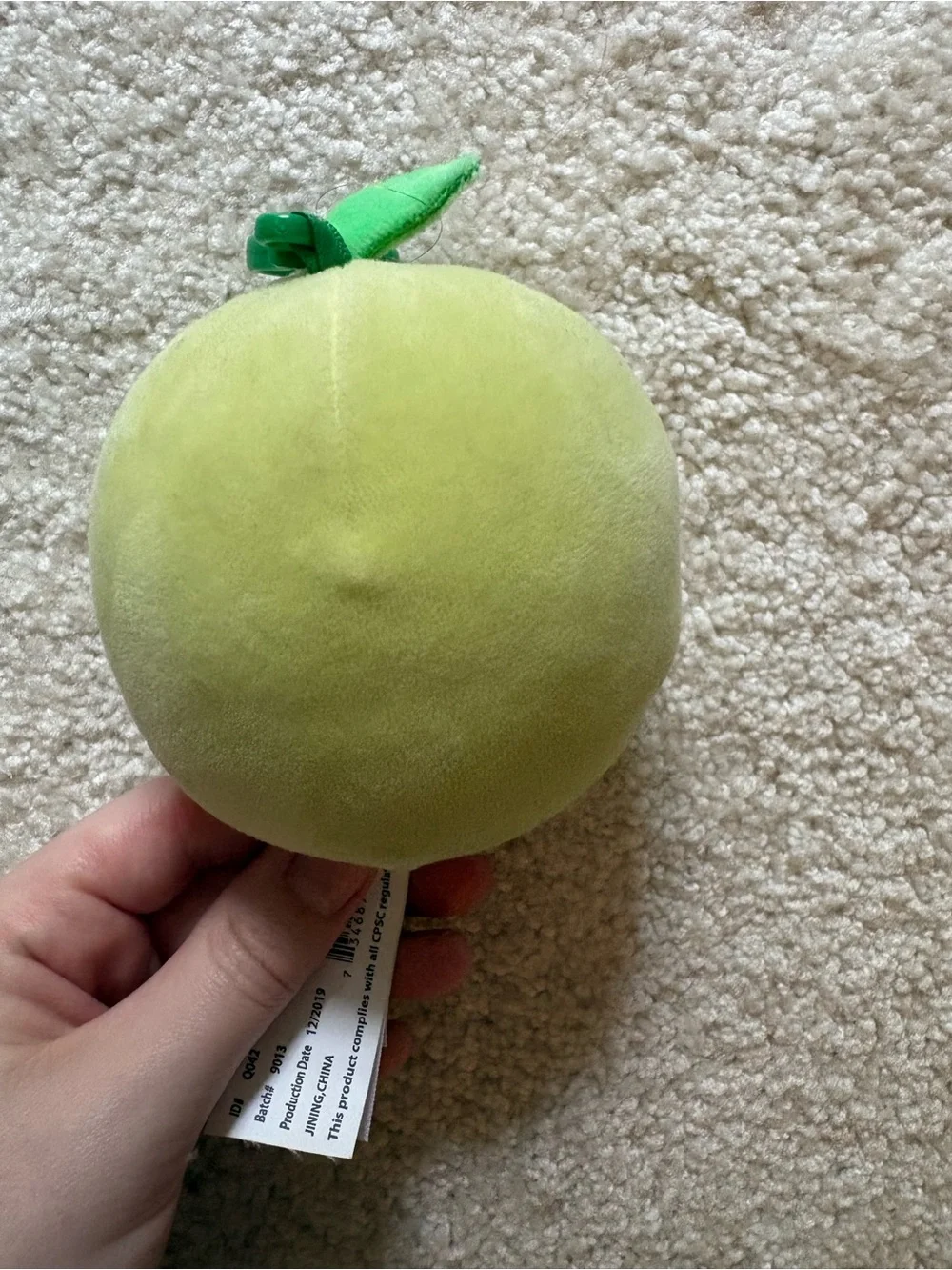Squishmallows Green Apple Plush Keychain - Soft Kids Toy